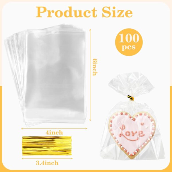 100 PCS Cellophane Treat Bags - Image 4