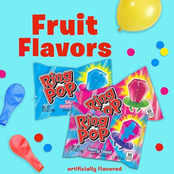 Ring Pop Lollipops - Bulk Candy Individually Wrapped Suckers Variety Party Pack - Image 4