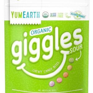 YumEarth Organic Sour Giggles Chewy Candy - Allergy Friendly (Top 9 Free)